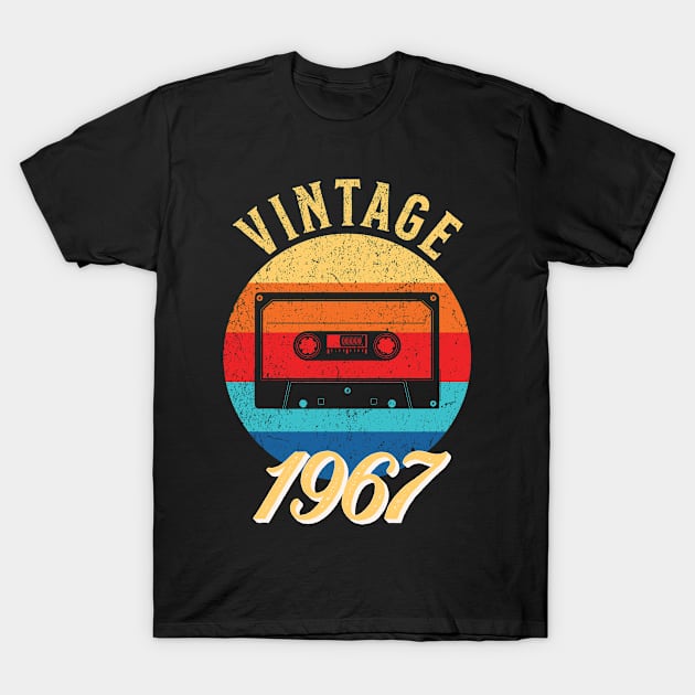 Vintage Year Since 1967 | Cassette | 55th Birthday Gift T-Shirt by jiromie